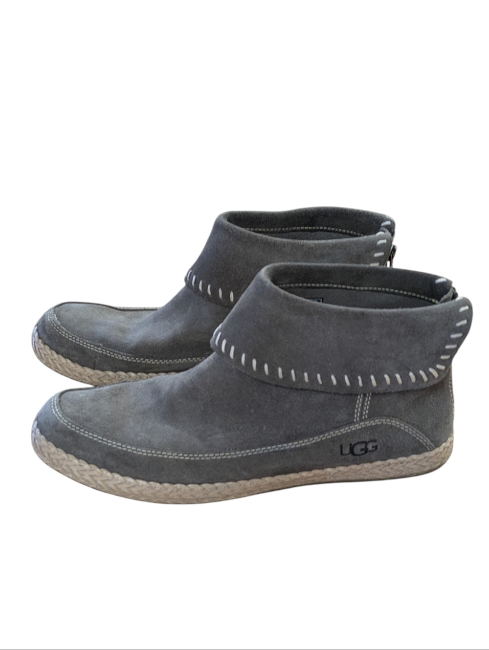 UGG Varney Gray Suede Ankle Boot Size 9 - Picture 11 of 11